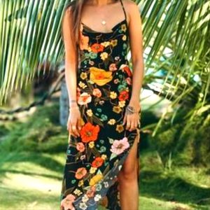 XIX palms Guadalupe midi dress